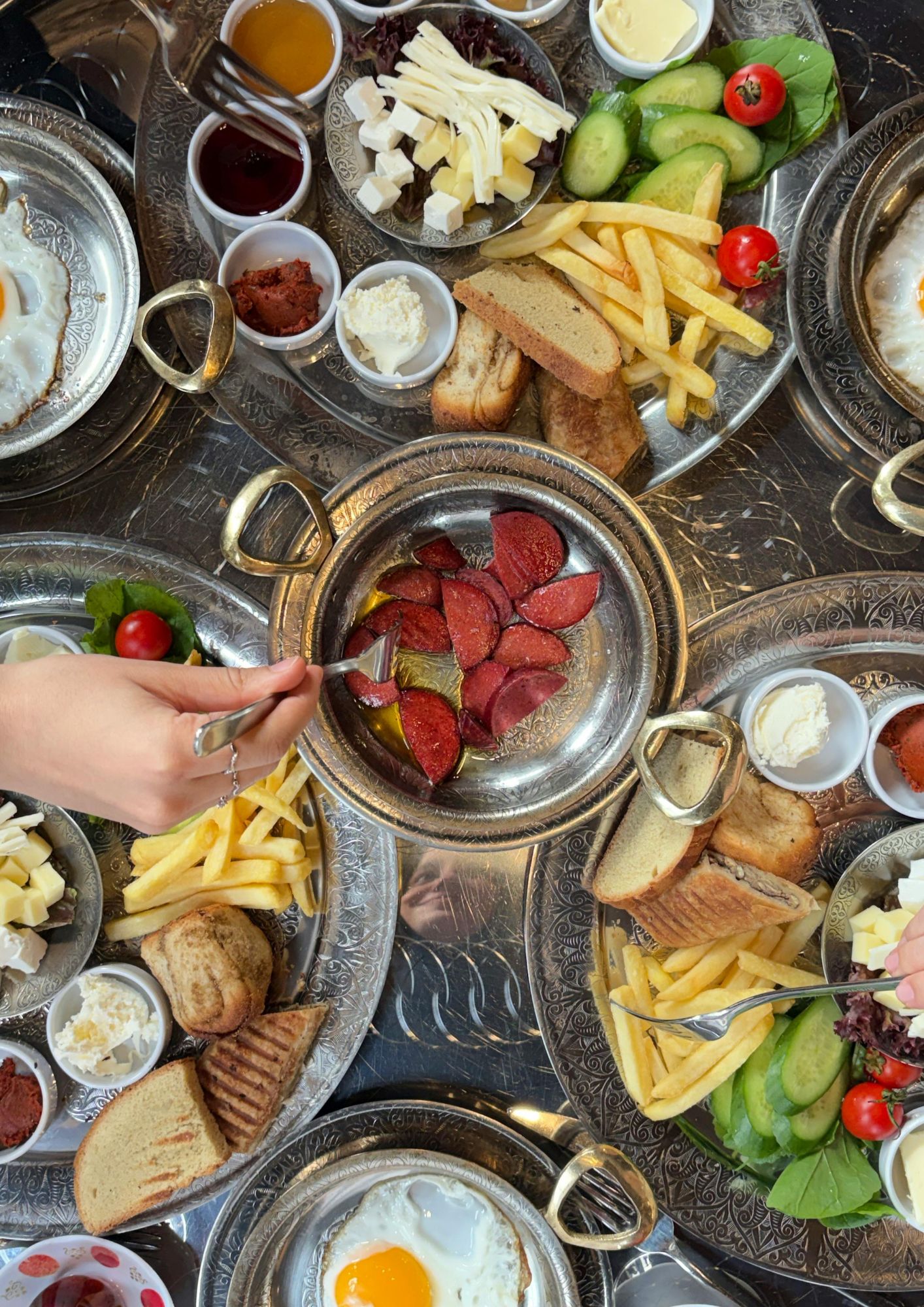 Private Breakfast happy Menschen close up